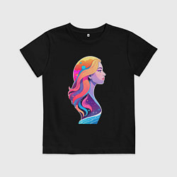 Детская футболка Космос девушка профиль