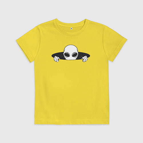 Детская футболка Привет от инопланетянина / Желтый – фото 1