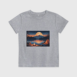 Детская футболка Костер на берегу озера