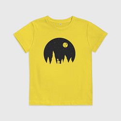 Футболка хлопковая детская Ночной мечтатель, цвет: желтый