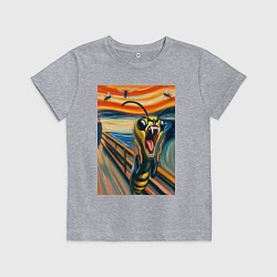Детская футболка Оса кричит на картине Эдварда Мунка - мем искусств