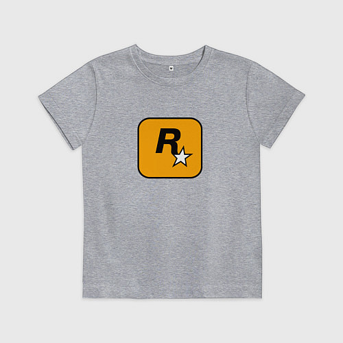 Детская футболка Rockstar logo / Меланж – фото 1