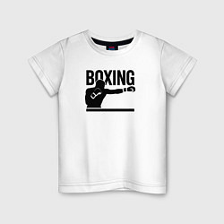 Футболка хлопковая детская Боксер boxing, цвет: белый