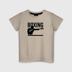 Футболка хлопковая детская Боксер boxing, цвет: миндальный