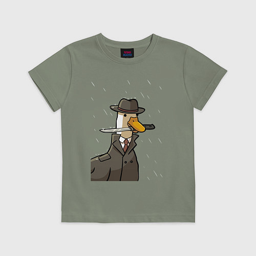 Детская футболка Гусь агент с ножом / Авокадо – фото 1