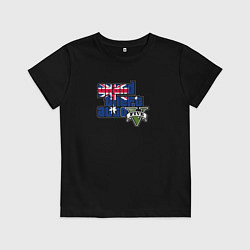 Футболка хлопковая детская ГТА 5 лого, цвет: черный