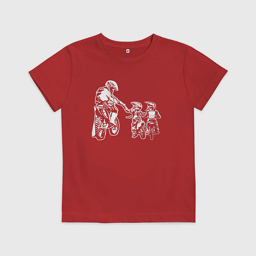 Детская футболка Поколения мотоциклистов / Красный – фото 1