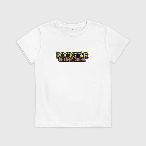 Детская футболка Rockstar energy logo / Белый – фото 1