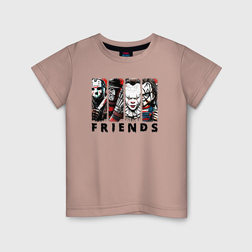 Детская футболка Halloween friends black friday / Пыльно-розовый – фото 1