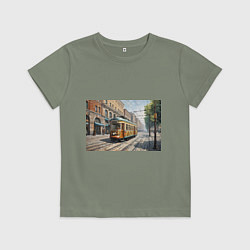 Детская футболка Мозаика трамвай