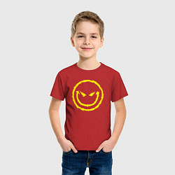Футболка хлопковая детская Evil smile, цвет: красный — фото 2