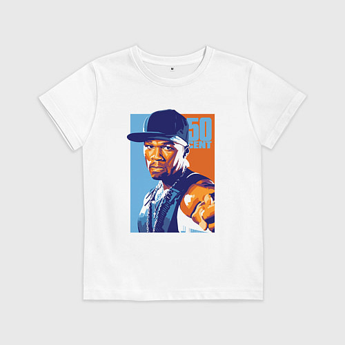 Детская футболка 50 cent rapper / Белый – фото 1