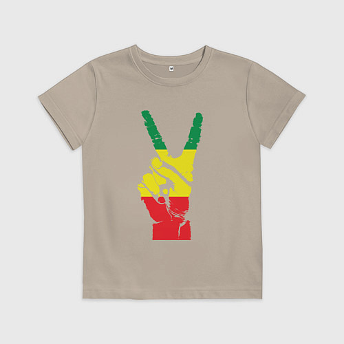 Детская футболка Jamaica peace / Миндальный – фото 1