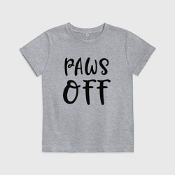 Детская футболка Лапы прочь - предупреждение