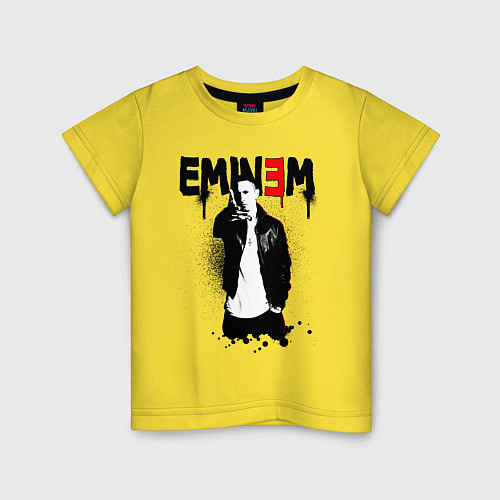 Детская футболка Eminem finger / Желтый – фото 1