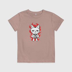 Футболка хлопковая детская Турбо бабка, цвет: пыльно-розовый