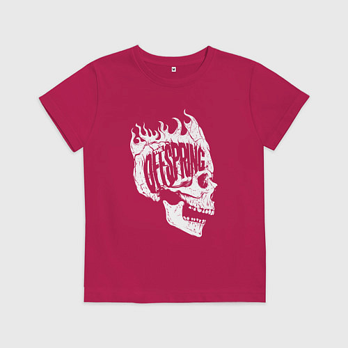 Детская футболка The offsring skull / Маджента – фото 1