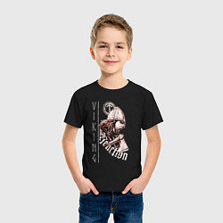 Футболка хлопковая детская Викинг - реакция ярость, цвет: черный — фото 2