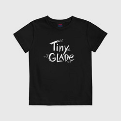 Футболка хлопковая детская Tiny glade logo, цвет: черный