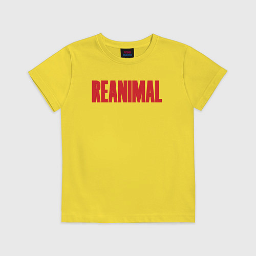 Детская футболка Reanimal logo / Желтый – фото 1
