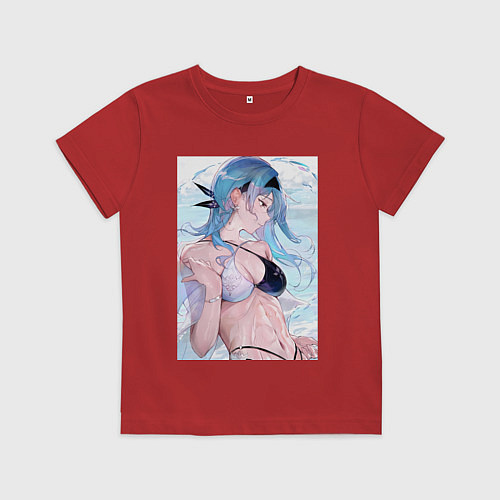 Детская футболка Геншин Эола Лоуренс / Красный – фото 1
