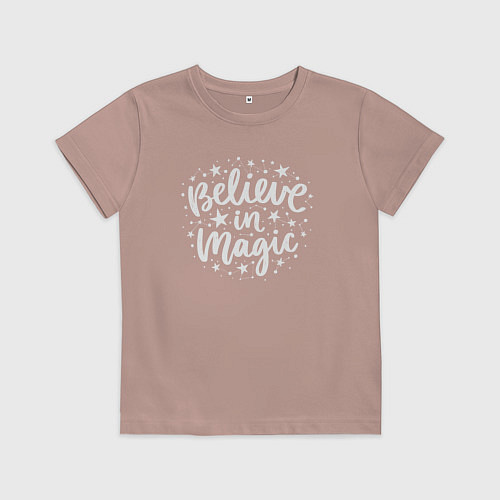 Детская футболка Верь в магию / Пыльно-розовый – фото 1