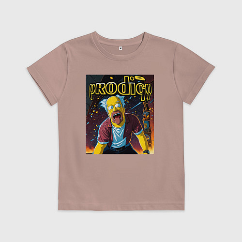 Детская футболка Prodigy by Homer Simpson / Пыльно-розовый – фото 1