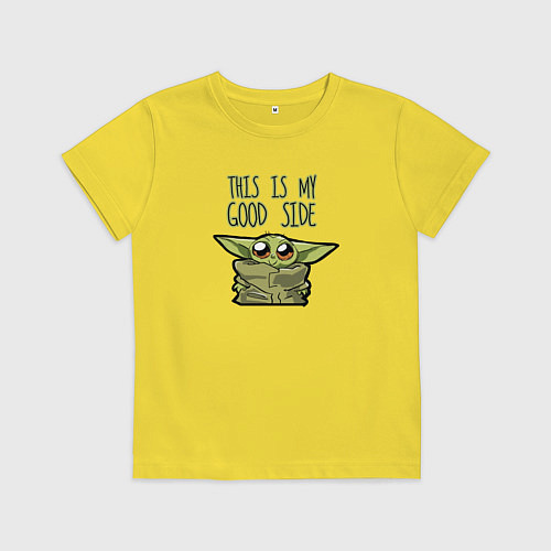Детская футболка Беби Йода / Желтый – фото 1