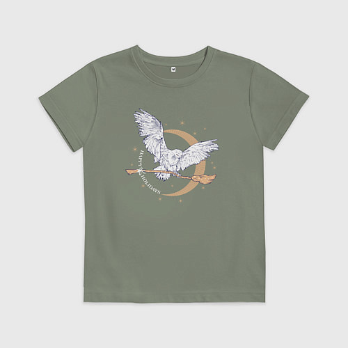 Детская футболка Сова Гарри Поттера / Авокадо – фото 1