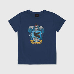 Футболка хлопковая детская Ravenclaw факультет, цвет: тёмно-синий