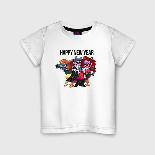 Детская футболка Friday Night Funkin - Happy New Year / Белый – фото 1