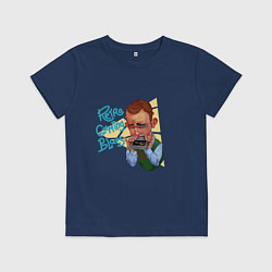 Футболка хлопковая детская Блюз ретрогеймера, цвет: тёмно-синий