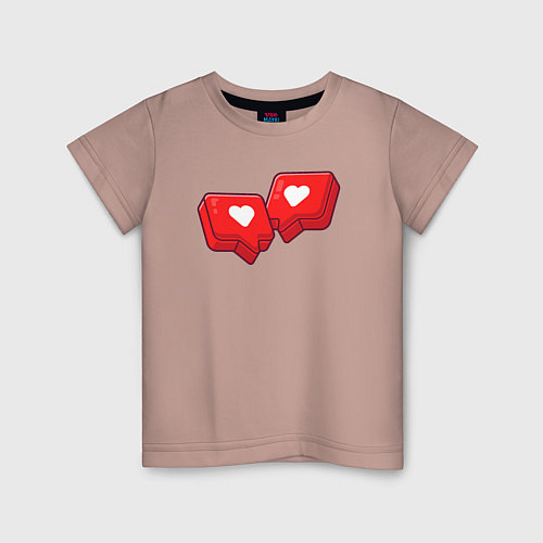 Детская футболка Love like / Пыльно-розовый – фото 1