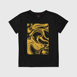 Футболка хлопковая детская Liquid gold, цвет: черный