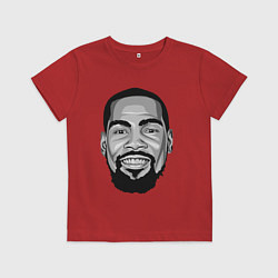 Футболка хлопковая детская Кевин Дюрант, цвет: красный