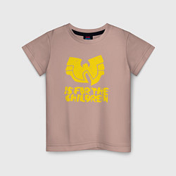 Футболка хлопковая детская Wu-Tang для детей, цвет: пыльно-розовый
