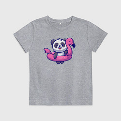 Детская футболка Панда и фламинго