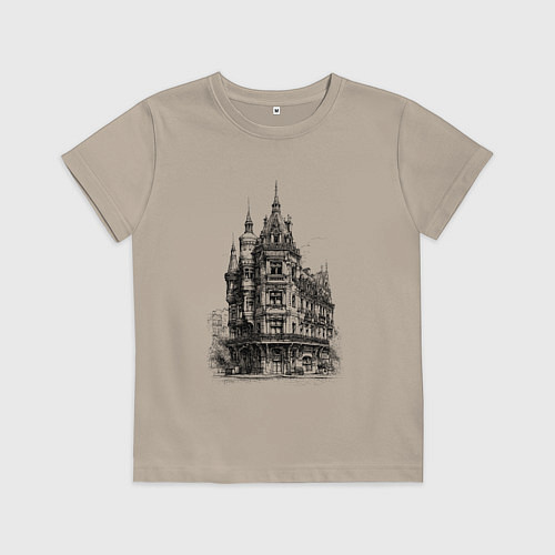 Детская футболка Старинный дом / Миндальный – фото 1