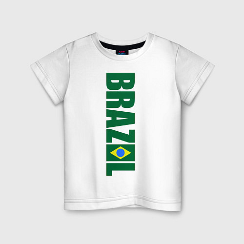 Детская футболка Brazil Football / Белый – фото 1