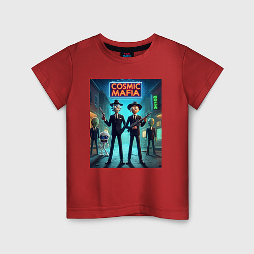 Детская футболка Rick and Morty - cosmic mafia / Красный – фото 1