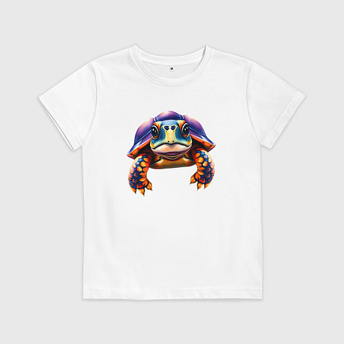 Детская футболка Яркая черепашка / Белый – фото 1