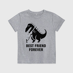 Футболка хлопковая детская Godzilla best friend, цвет: меланж