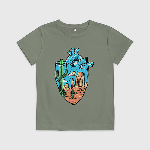 Детская футболка Сердце пустыни / Авокадо – фото 1