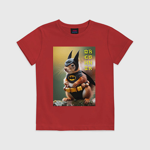 Детская футболка Bat squirrel - oreshnik meme / Красный – фото 1
