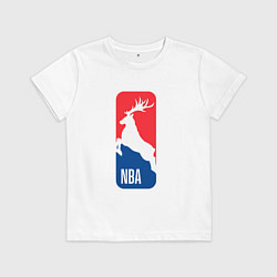 Футболка хлопковая детская NBA Bucks, цвет: белый