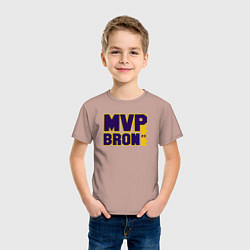 Футболка хлопковая детская Lebron James MVP, цвет: пыльно-розовый — фото 2