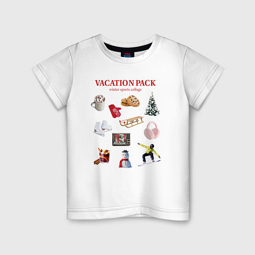 Детская футболка Vacation pack / Белый – фото 1