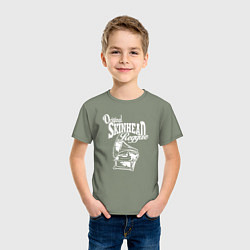 Футболка хлопковая детская Skinhead reggae, цвет: авокадо — фото 2