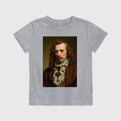 Детская футболка Старинный портрет / Меланж – фото 1
