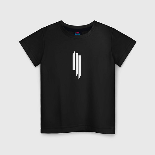 Детская футболка Skrillex - logo / Черный – фото 1